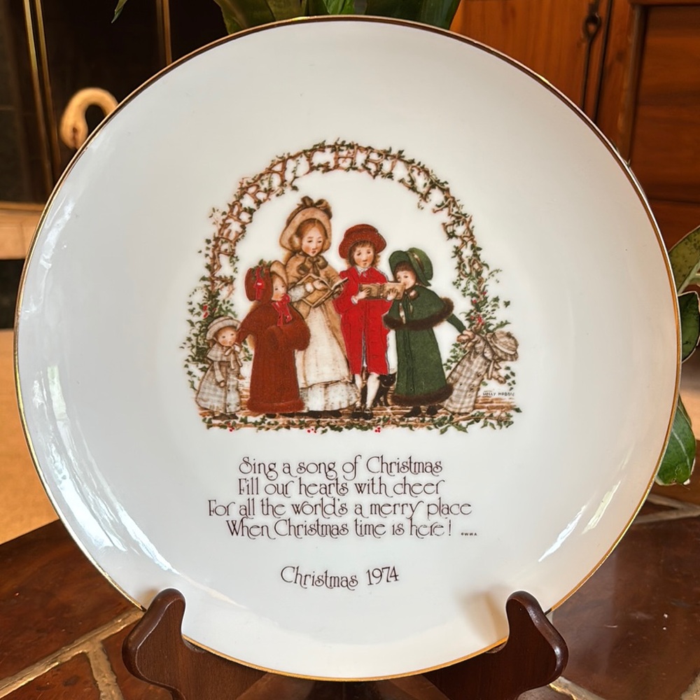Holly Hobbie Christmas Plate